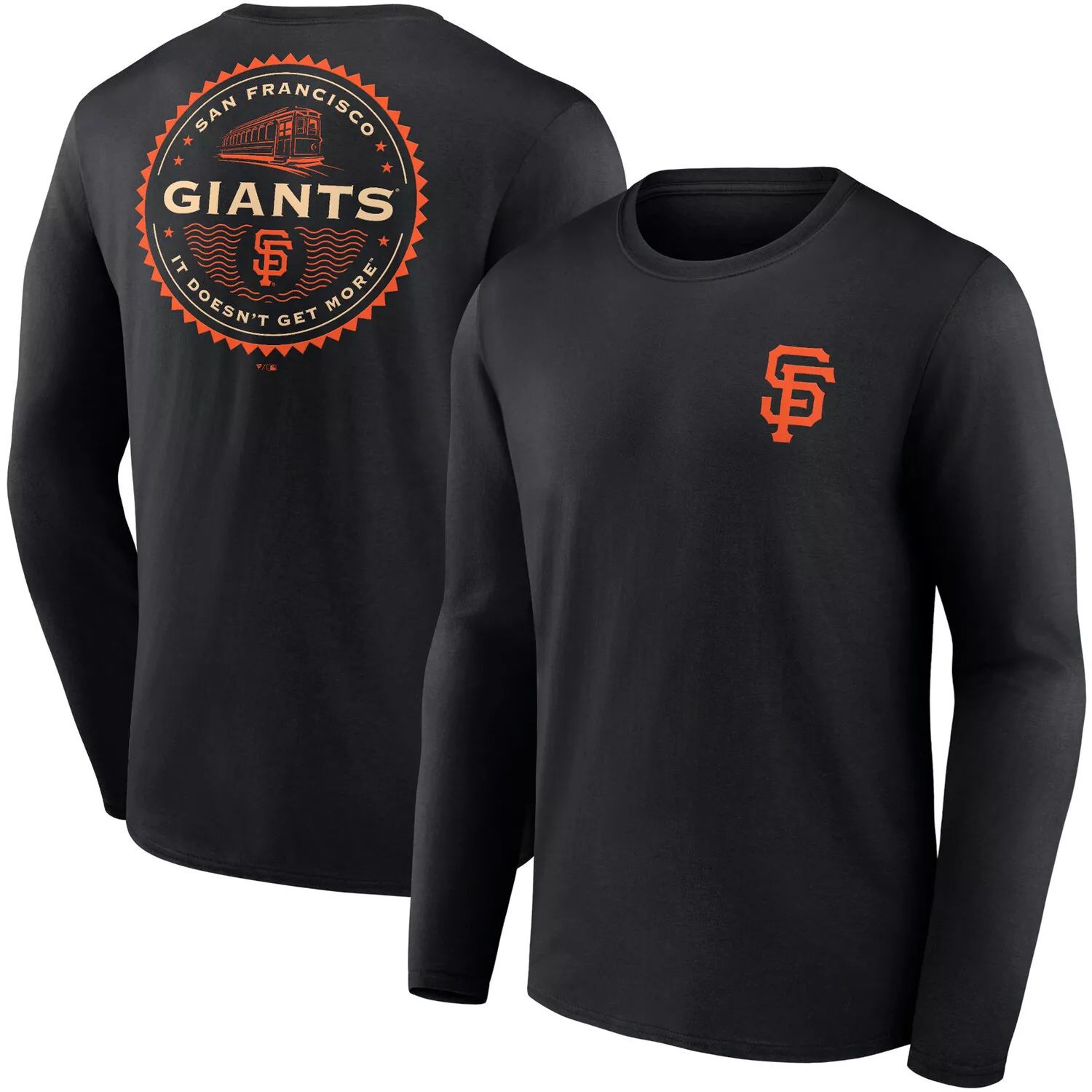 Мужская черная фирменная футболка с длинными рукавами San Francisco Giants It Doesn Get More Hometown Collection Fanatics