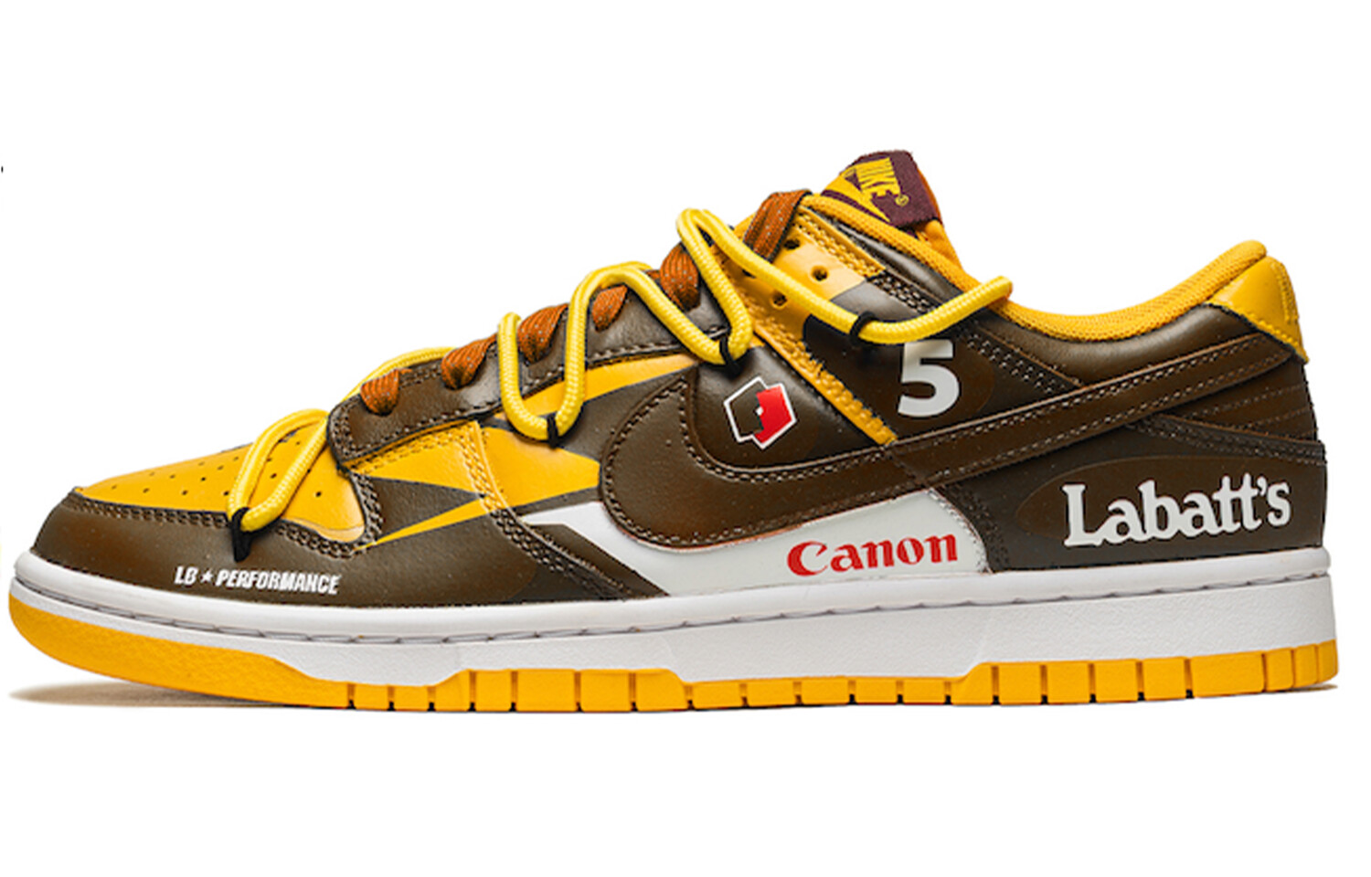 

Кроссовки Nike Dunk Skateboarding Shoes Men Low-top Brown/black, желтый