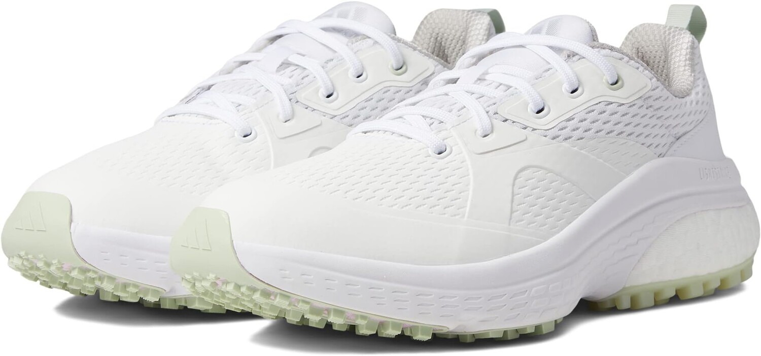 

Кроссовки Solarmotion Spikeless Golf Shoe adidas, цвет Footwear White/Silver Metallic/Linen Green