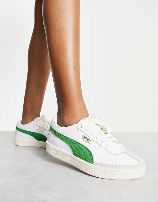 

Бело-зеленые городские кроссовки Puma olso