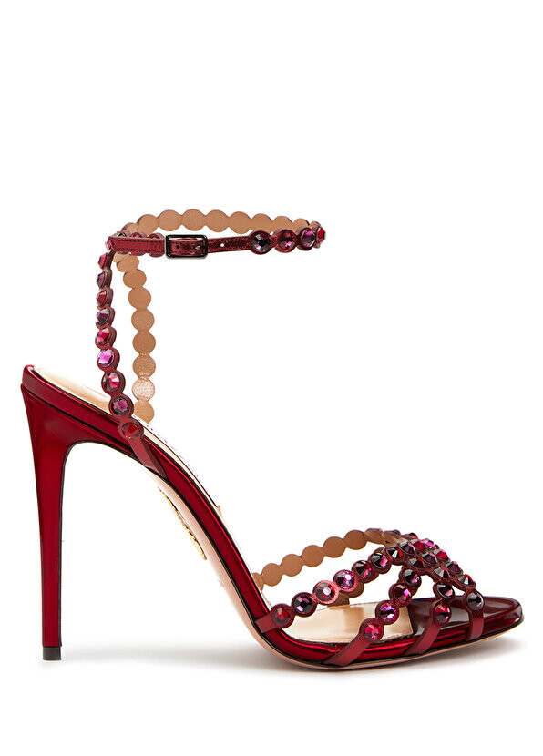 

Женские кожаные сандалии tequila claret red stone Aquazzura