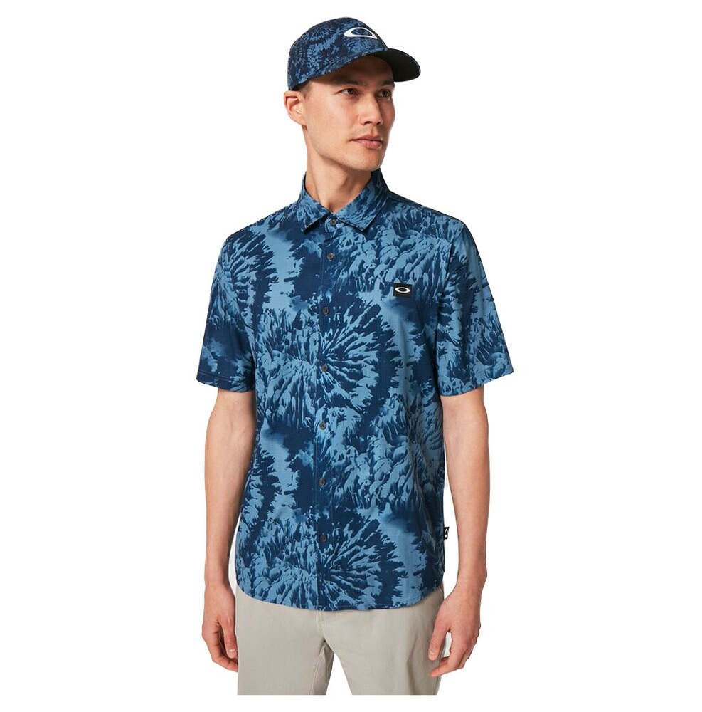 

Рубашка с коротким рукавом Oakley Mtn Dye Woven, синий