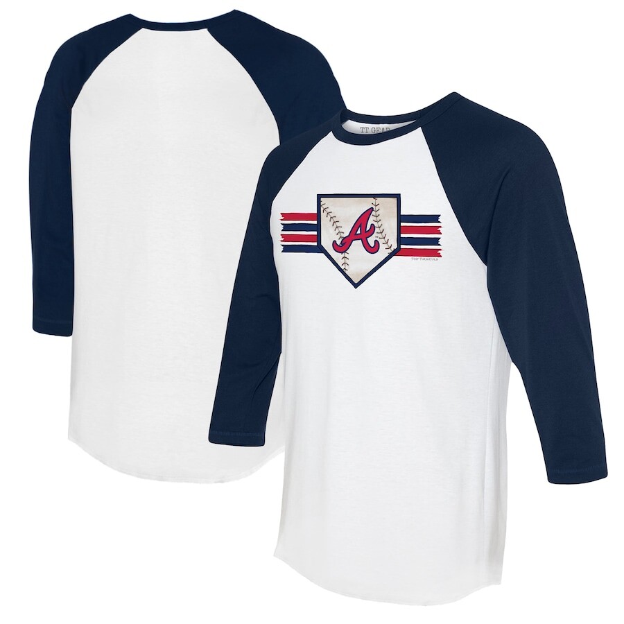 

Футболка с длинным рукавом Tiny Turnip Atlanta Braves, белый