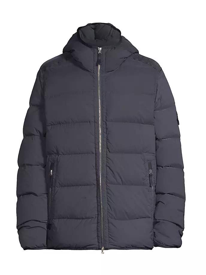 

Бесшовный настоящий пуховик Stone Island, синий