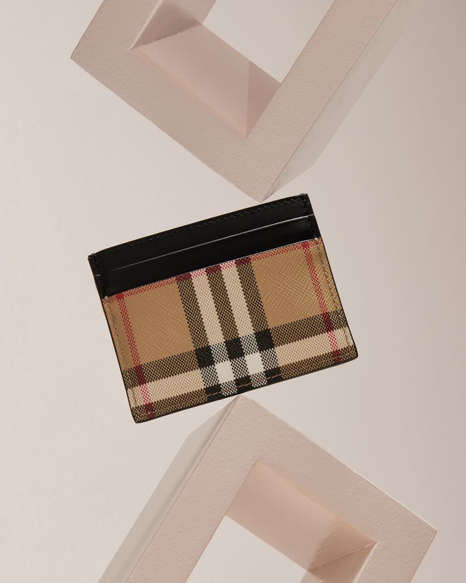 

Сумка для карт Sandon Check из парусины и кожи Burberry