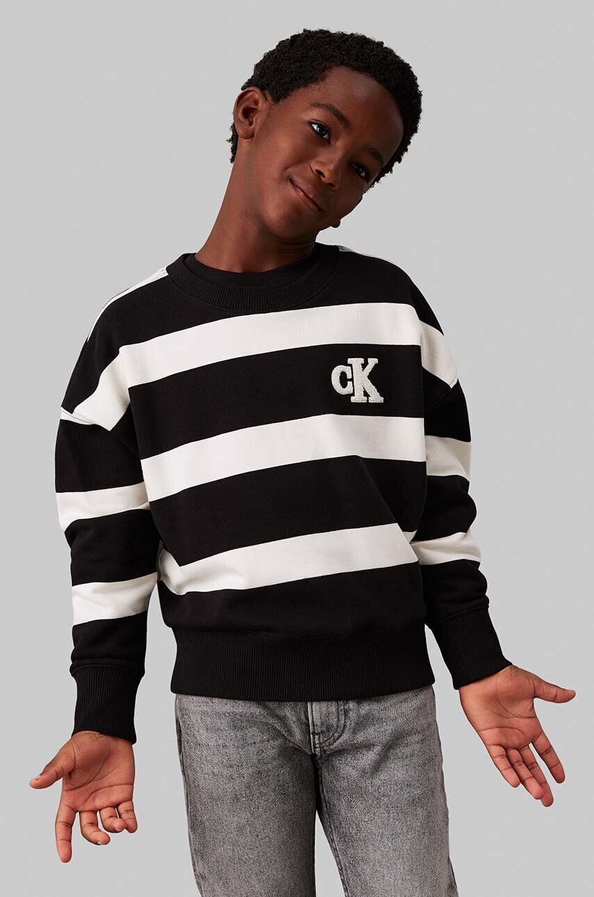 

Хлопковая толстовка Calvin Klein Jeans для мальчика/девочки, черный