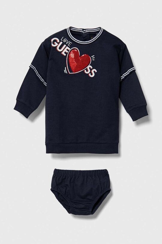 

Хлопковое платье для новорожденных Guess, синий