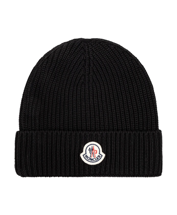 

Хлопковая шапка Moncler, черный