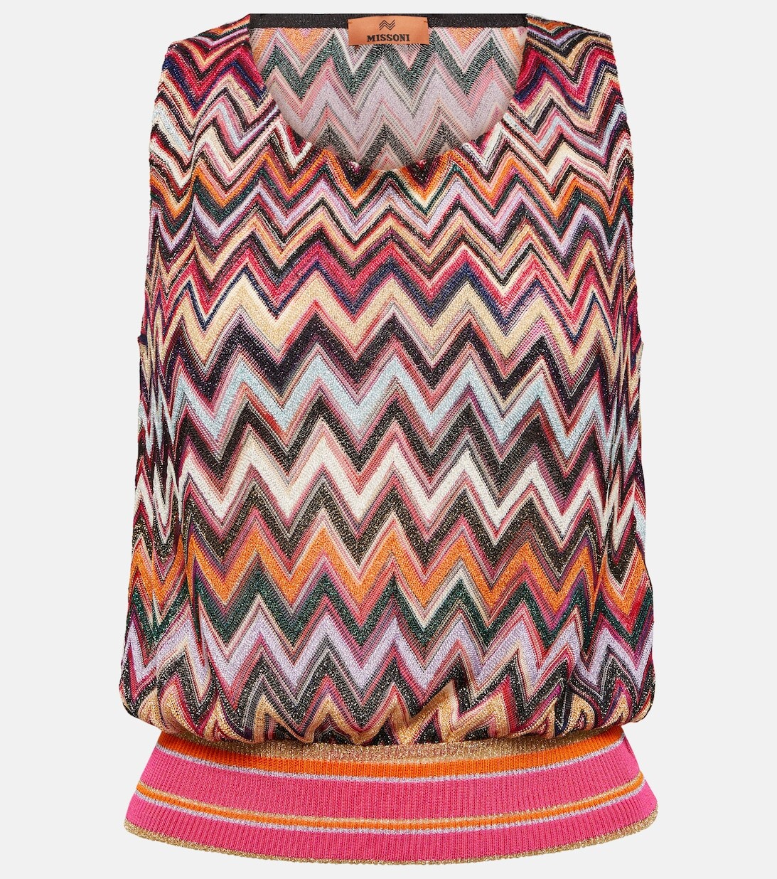 

Топ из ткани ламе с зигзагами MISSONI, разноцветный