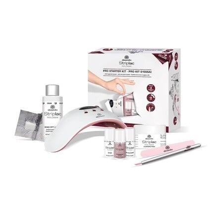 

Новый стандартный набор Striplac Peel Or Soak — Salon Perfect Nails At Home — включает лак для ногтей, верхнее покрытие и палочку для копыт — 11 шт., Alessandro