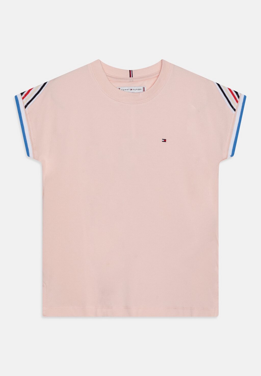 

Футболка с принтом SHOULDER STRIPE DETAIL TEE Tommy Hilfiger, цвет whimsy pink