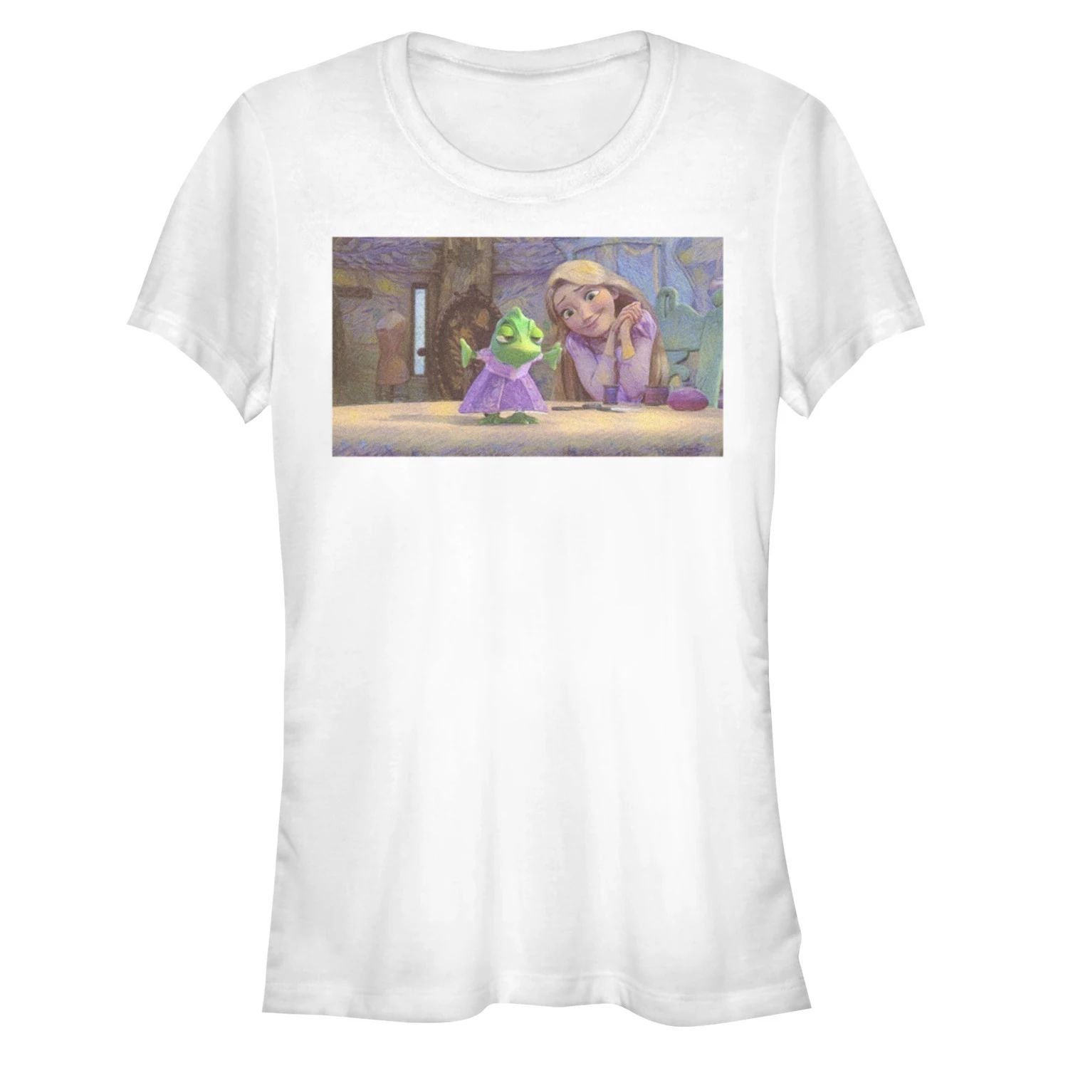 

Облегающая футболка Disney's Juniors Tangled Pretty Pascal Painting Licensed Character