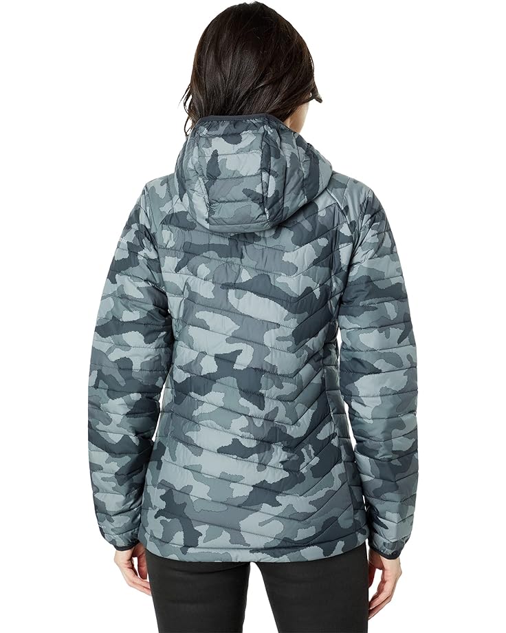 Куртка Columbia Powder Lite Hooded Jacket, цвет Black Trad Camo Print