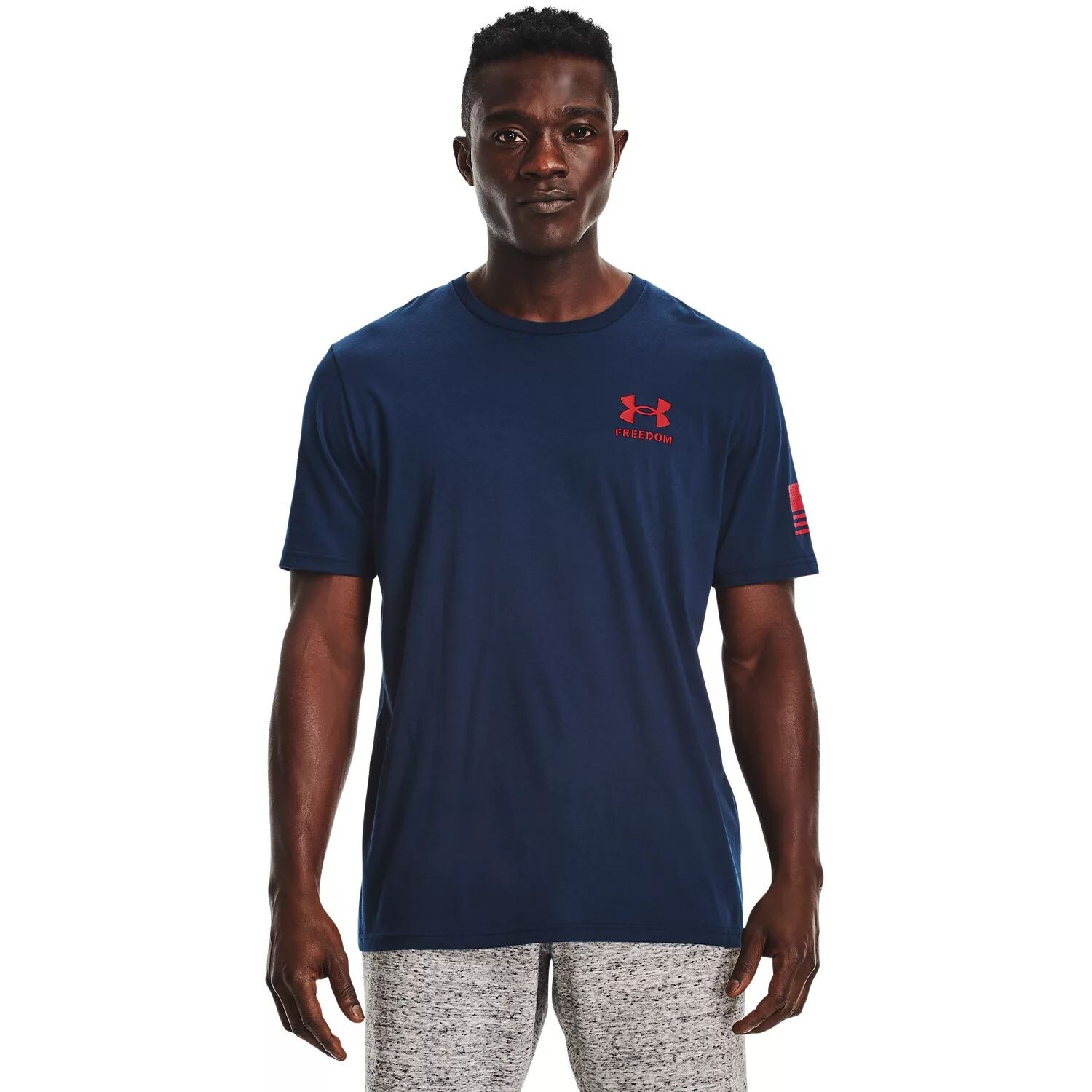 

Футболка с флагом свободы Big & Tall Under Armour, черный