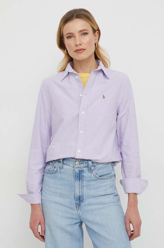 

Хлопчатобумажную рубашку Polo Ralph Lauren, фиолетовый