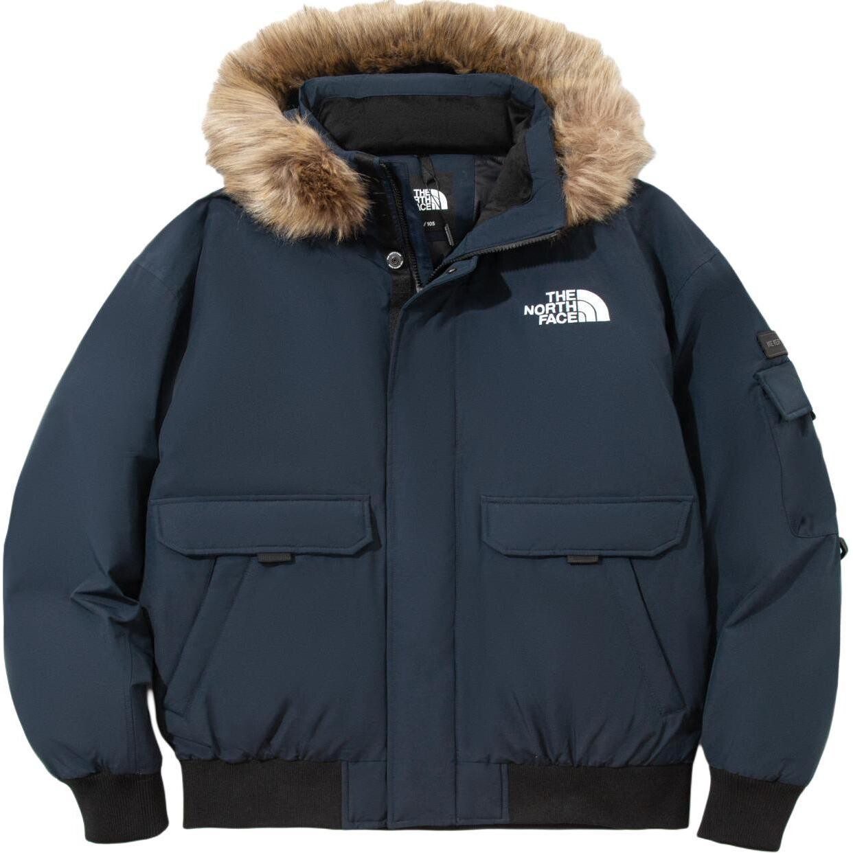 

Пуховик унисекс темно-синий The North Face, темно-синий