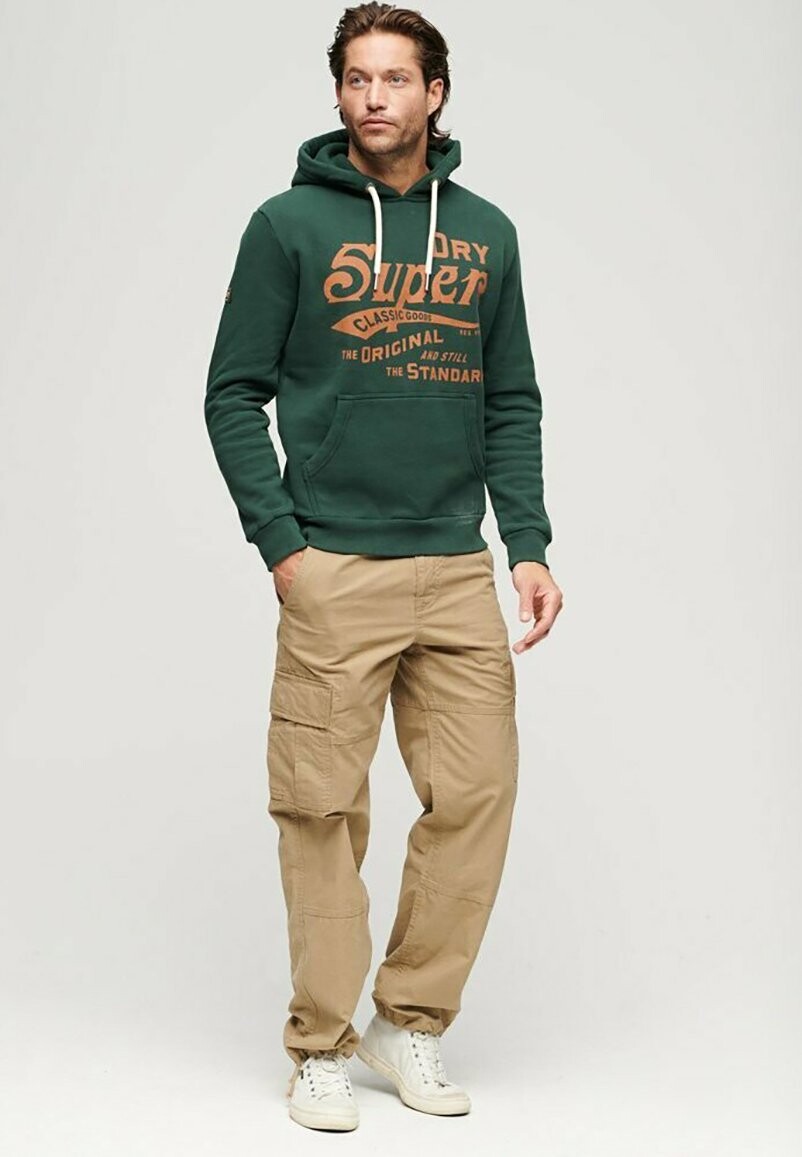 

Худи Superdry 34Th Street Script, зеленая эмаль, Зеленый