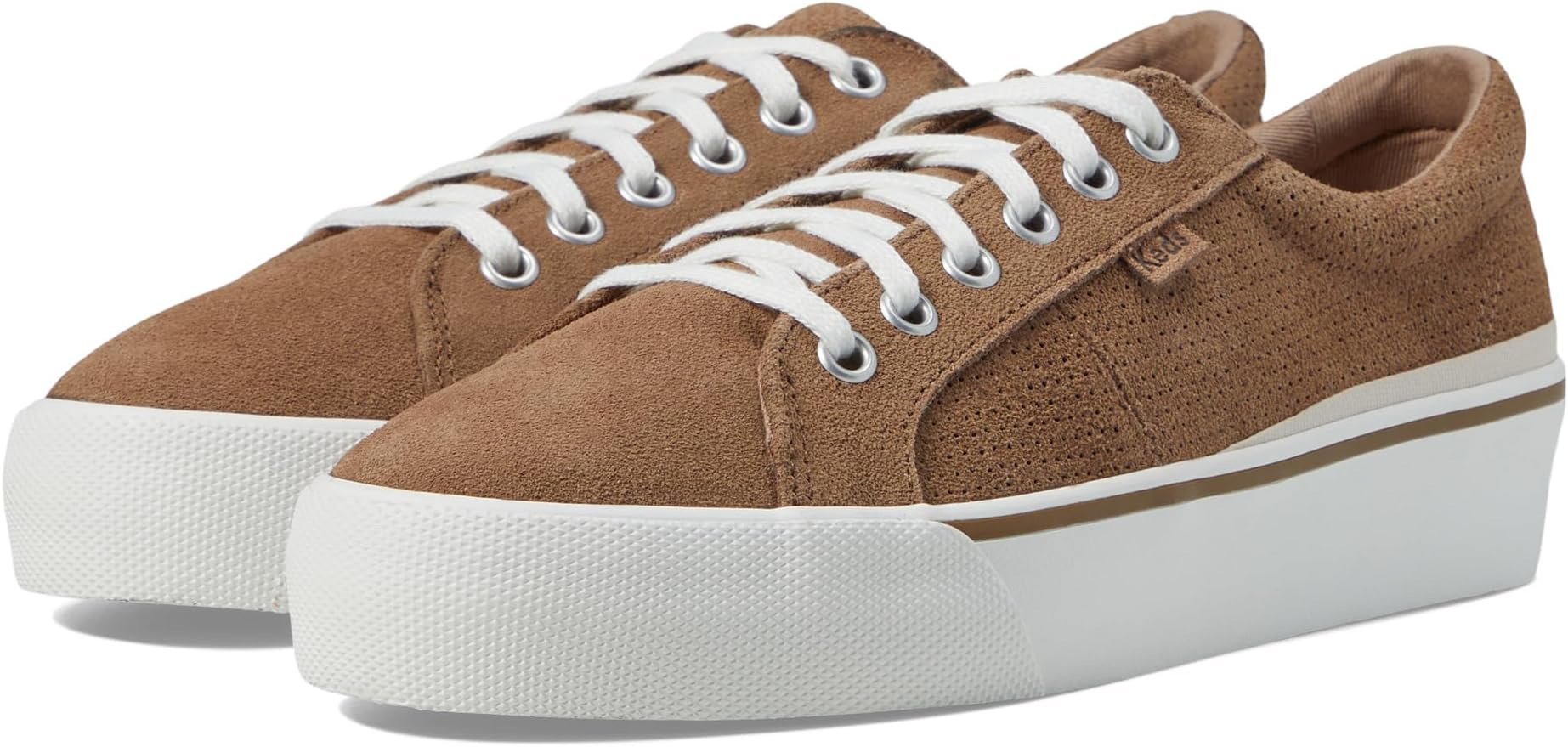 Кроссовки Jump Kick Duo Lace-Up Keds, цвет Taupe Perf Suede