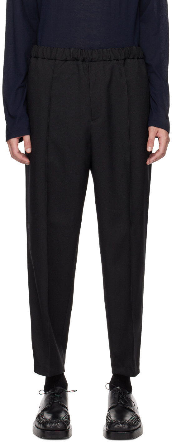 

Черные брюки со складками Jil Sander, Черный