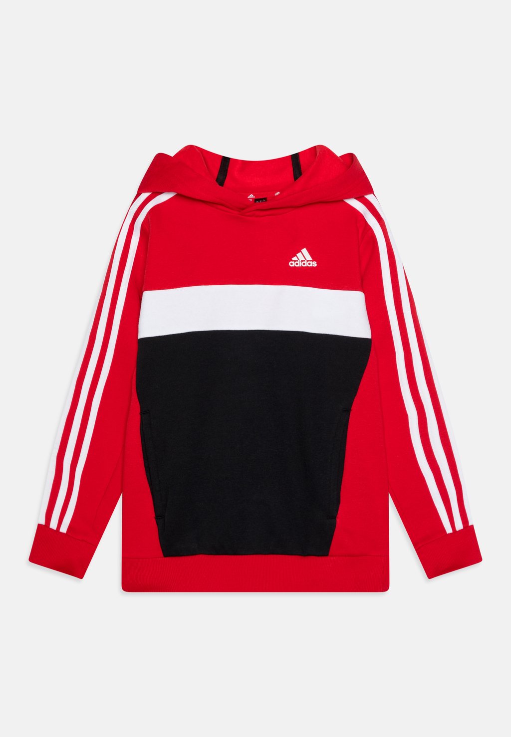 Толстовка Tiberio 3-Stripes Colorblock Adidas, цвет better scarlet/white/grey five