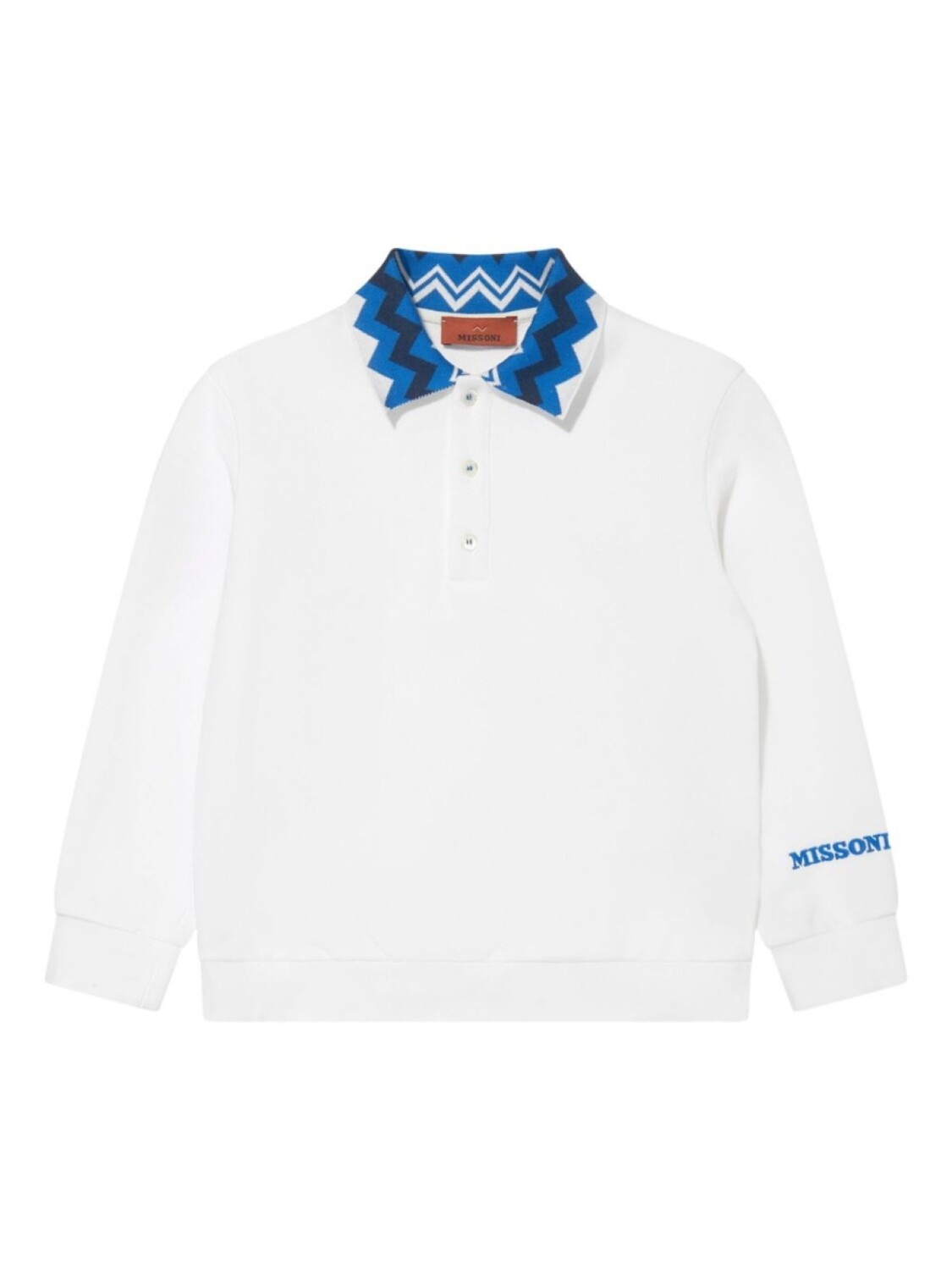 

Missoni Kids рубашка поло с шевронным принтом, белый