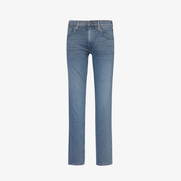 Прямые джинсы federal со средней посадкой из эластичной ткани Paige, цвет dunn