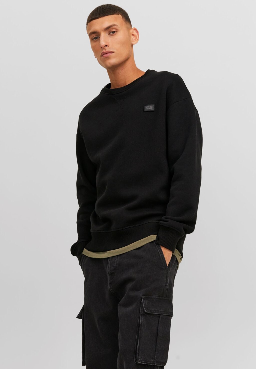 

Толстовка JCOCLASSIC TWILL CREW NECK NOOS Jack & Jones, черный