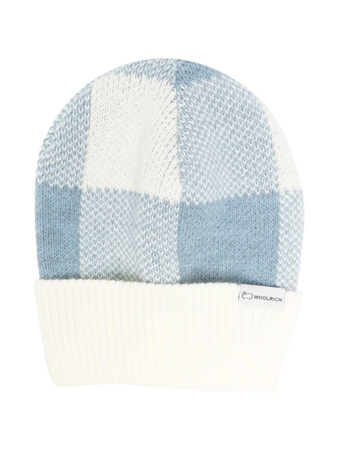 

Woolrich Kids шапка бини в клетку, синий