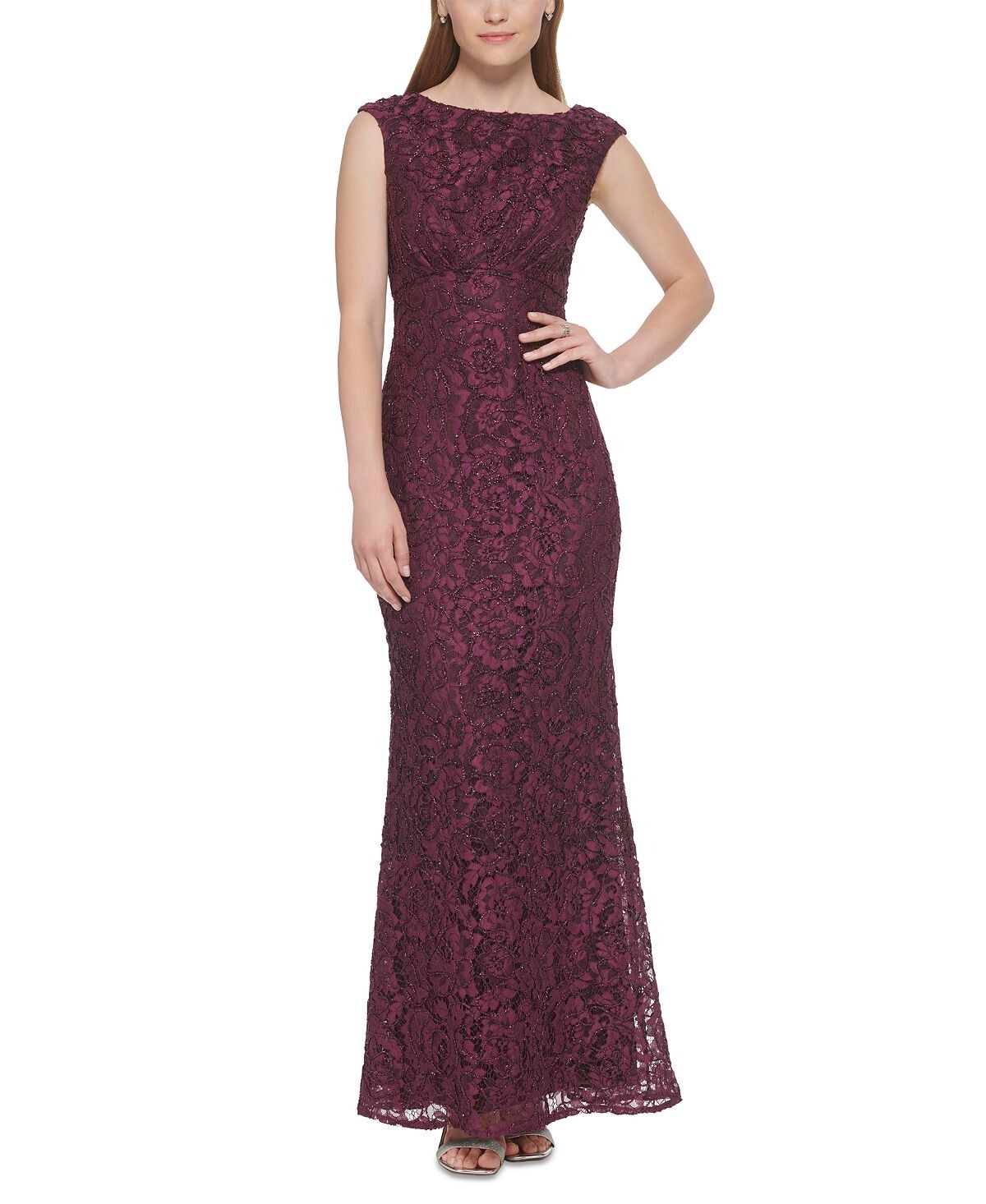 

Женское кружевное платье с короткими рукавами Vince Camuto
