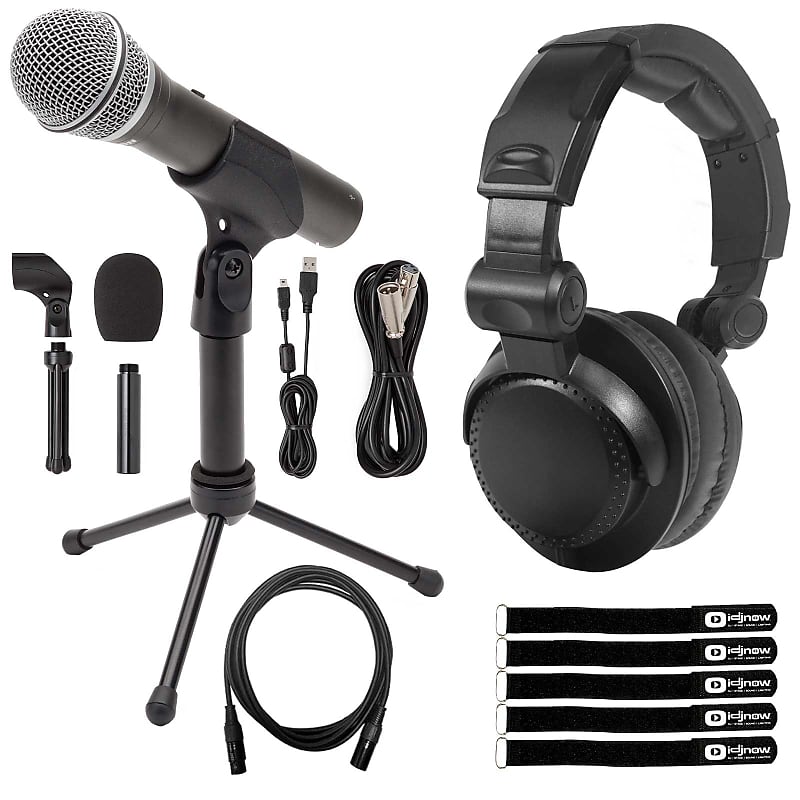 Студийный микрофон Samson Professional Studio Dynamic Podcast Recording Microphone Mic Kit w Stand, Filter