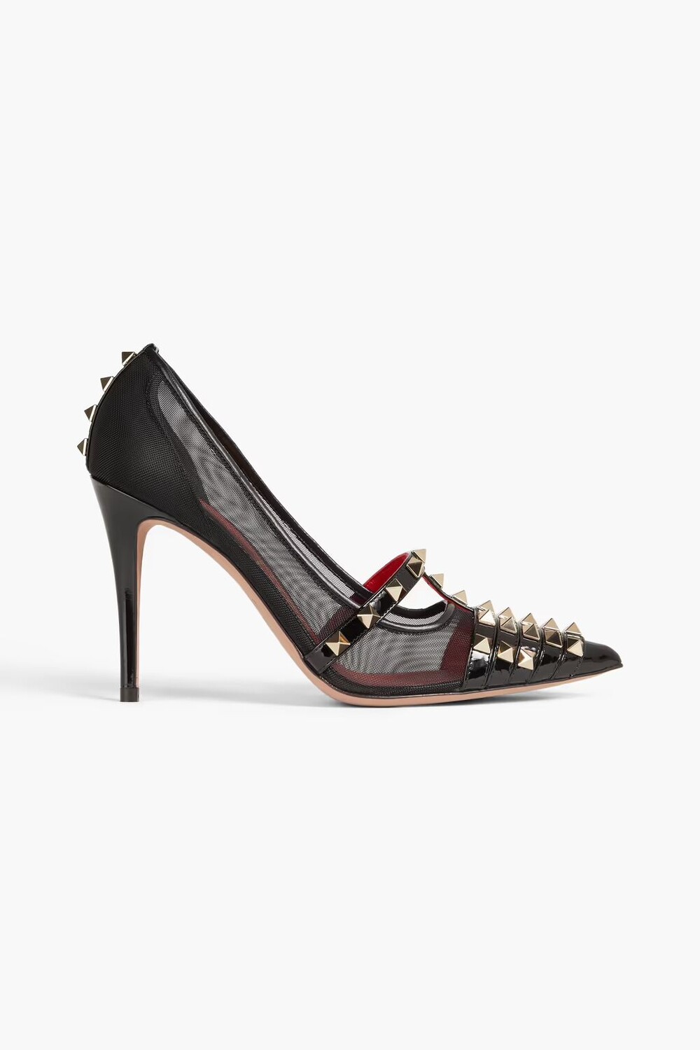 

Туфли Rockstud из сетки и лакированной кожи Valentino Garavani, черный
