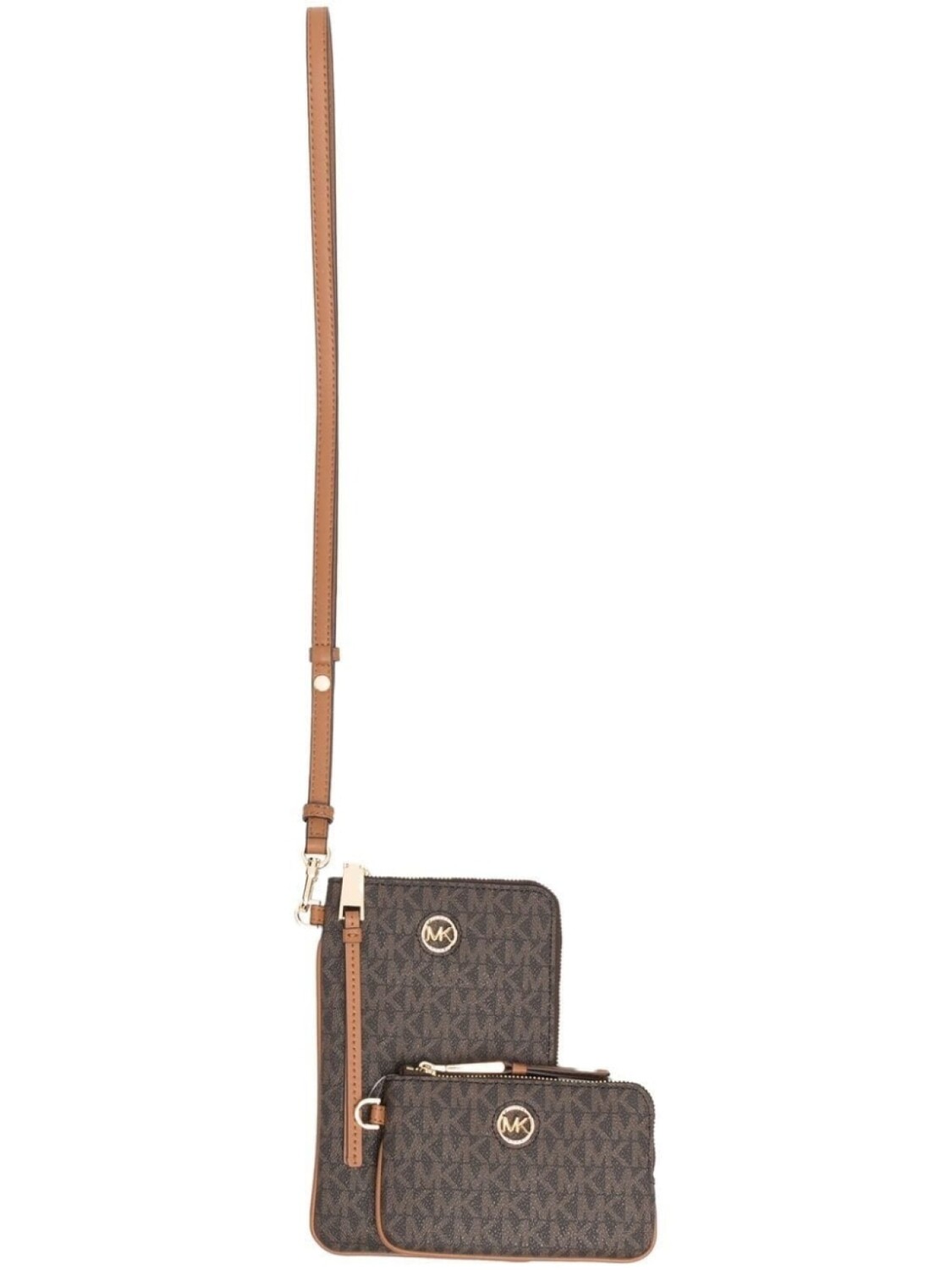 

Клатч с ланъярдом и логотипом Michael Kors, коричневый