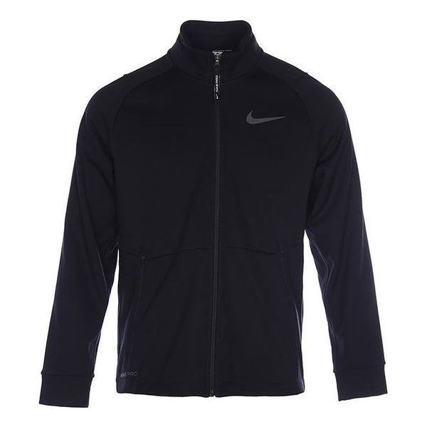 Куртка Men's Nike Solid Color Logo Label Zipper Cardigan Stand Collar Long Sleeves Jacket Black, черный
