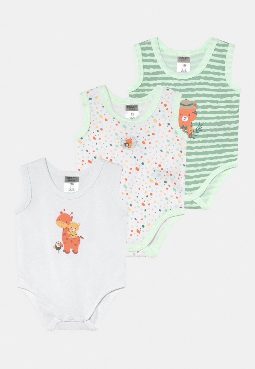 

Боди UNISEX 3 PACK Jacky Baby, цвет grey