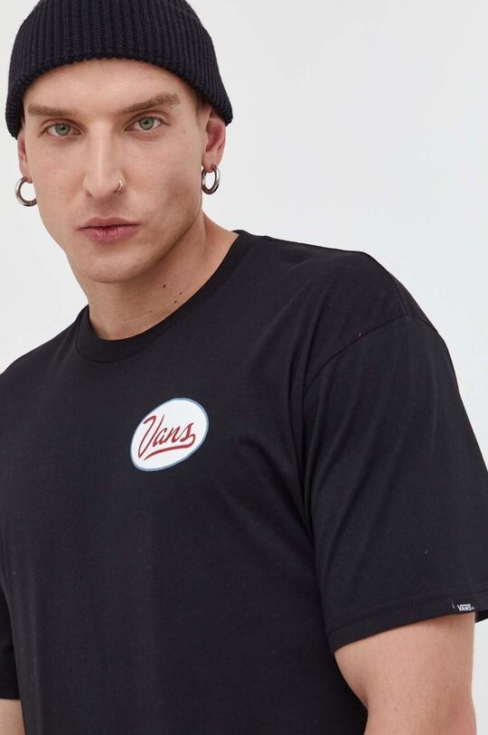 

Хлопковая футболка Vans, черный