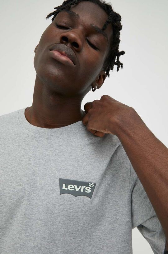 

Хлопковая футболка Levi's, серый
