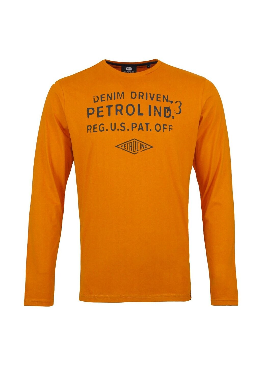 

Футболка с длинными рукавами Mit Rundhals Und Logo-Print Petrol Industries, цвет orange