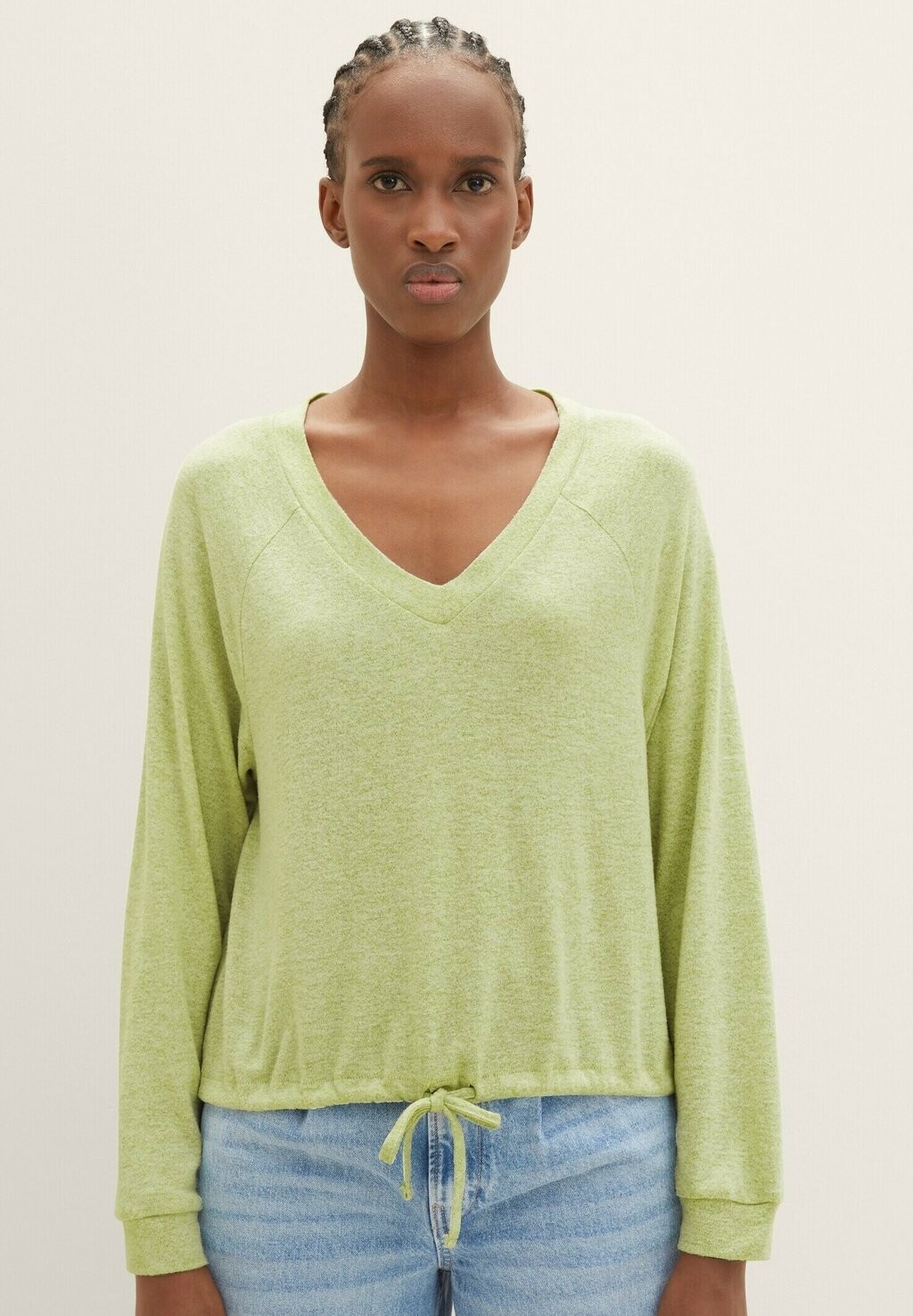 

Футболка с длинным рукавом In Optik Tom Tailor, цвет dusty pear green melange