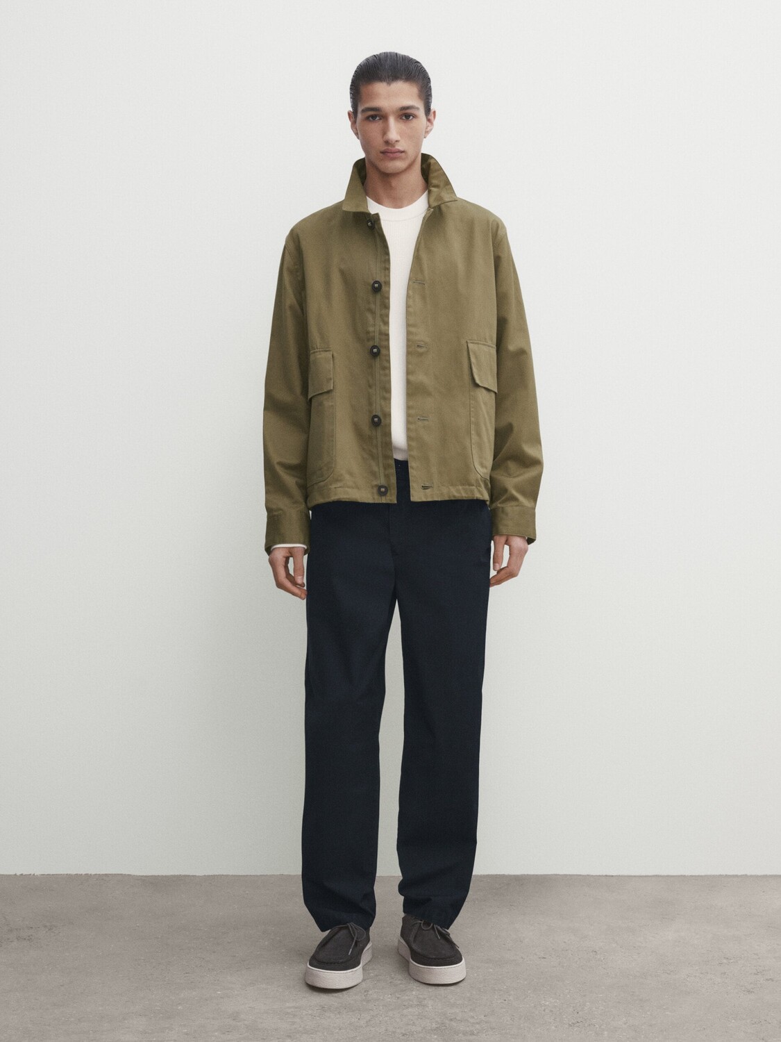 

Брюки-джоггеры из поплина Massimo Dutti, синий