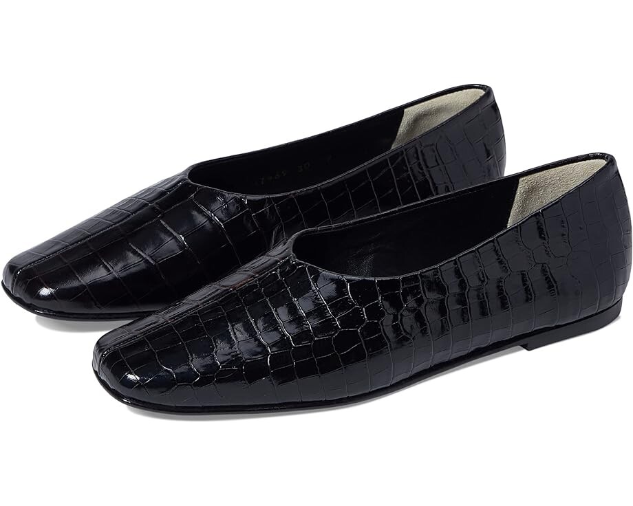 

Балетки FREDA SALVADOR Greta, цвет Black/Dark Brown Croc Combo