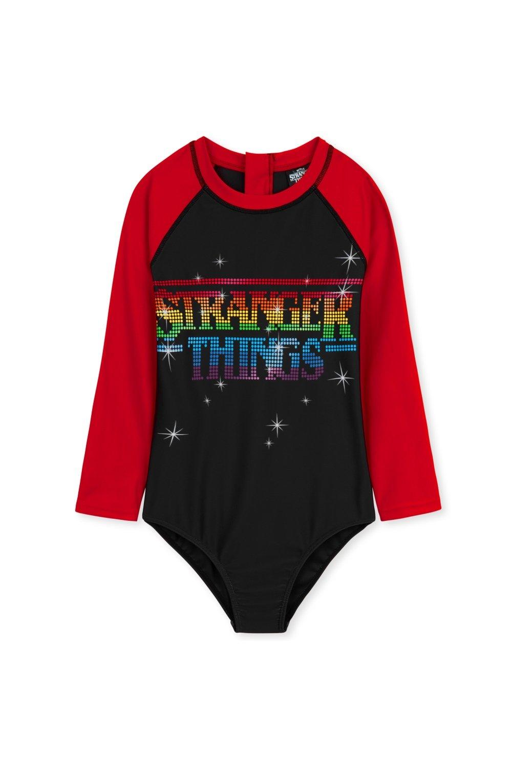 детский комплект из кофты и брюк очень странные дела Плавательный костюм Stranger Things, мультиколор