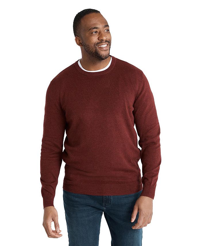 Мужской свитер с круглым вырезом Essential, большой размер; Высокий Johnny Bigg, фиолетовый