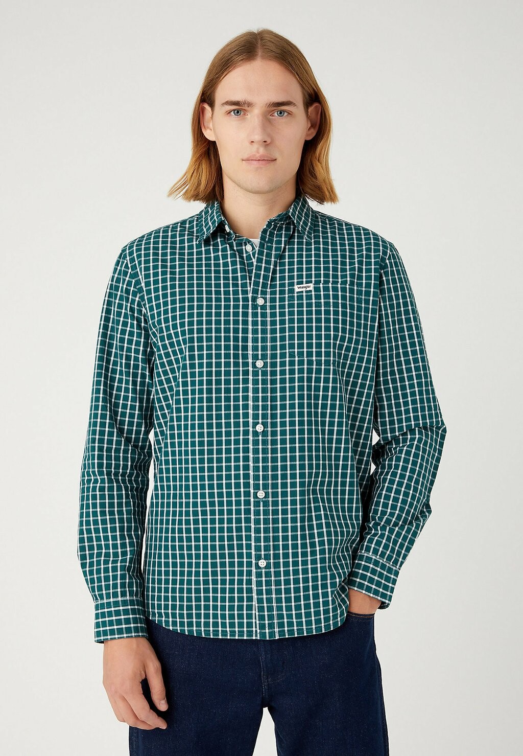 

Рубашка POCKET SHIRT Wrangler, темно-бирюзовый