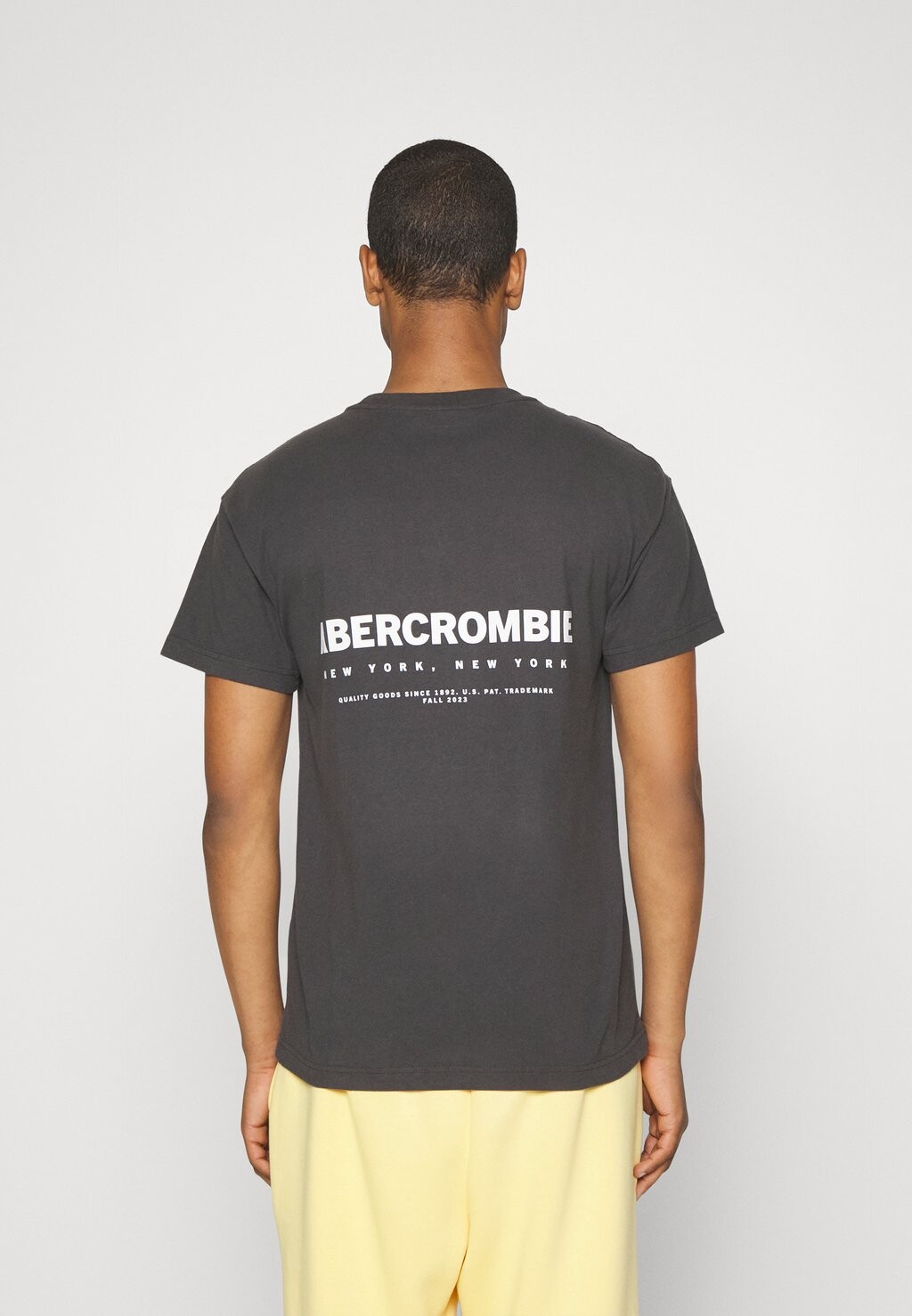 

Футболка с принтом Abercrombie & Fitch, темно-серый