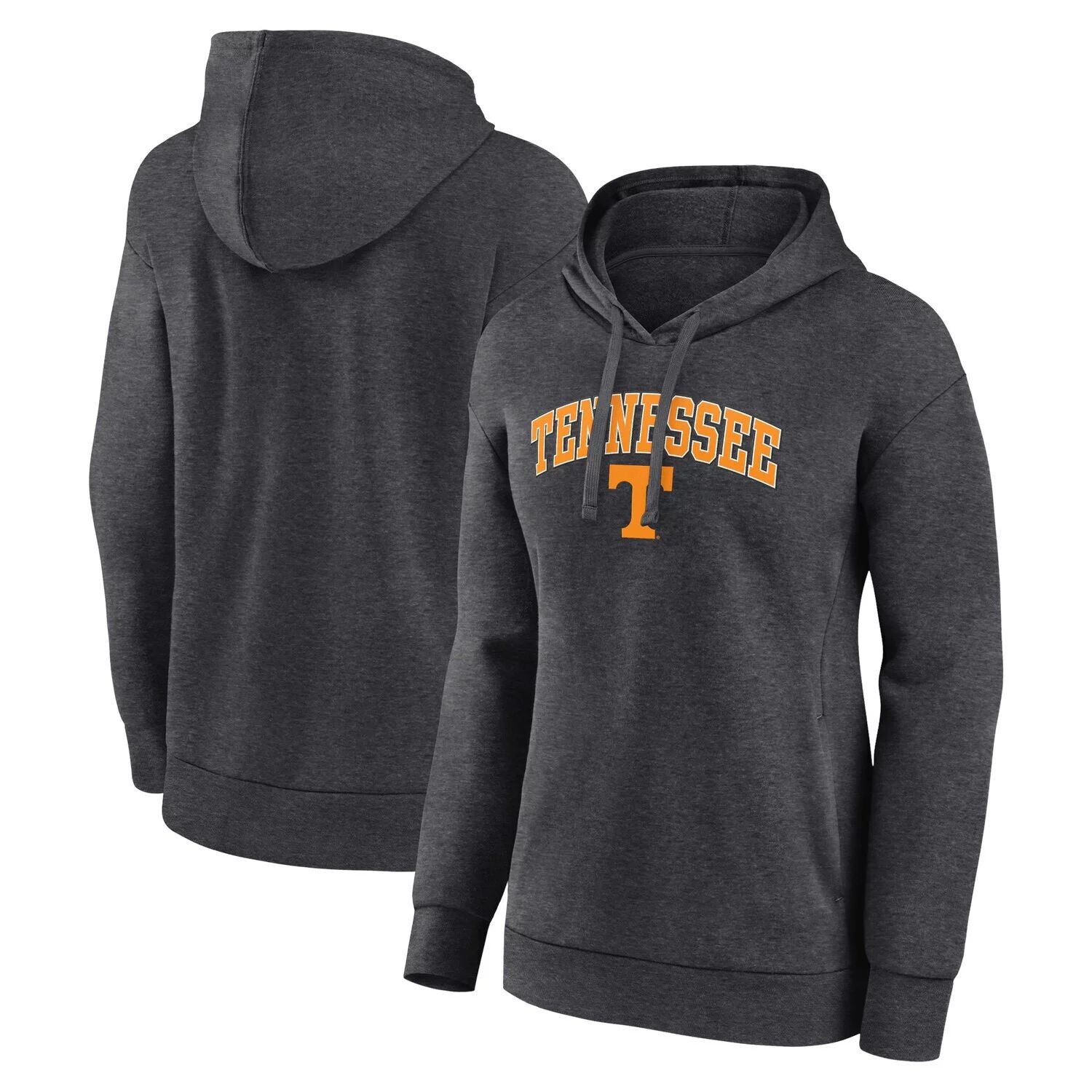 

Женский пуловер с капюшоном Fanatics с логотипом Heather Charcoal Tennessee Volunteers Evergreen Campus Fanatics