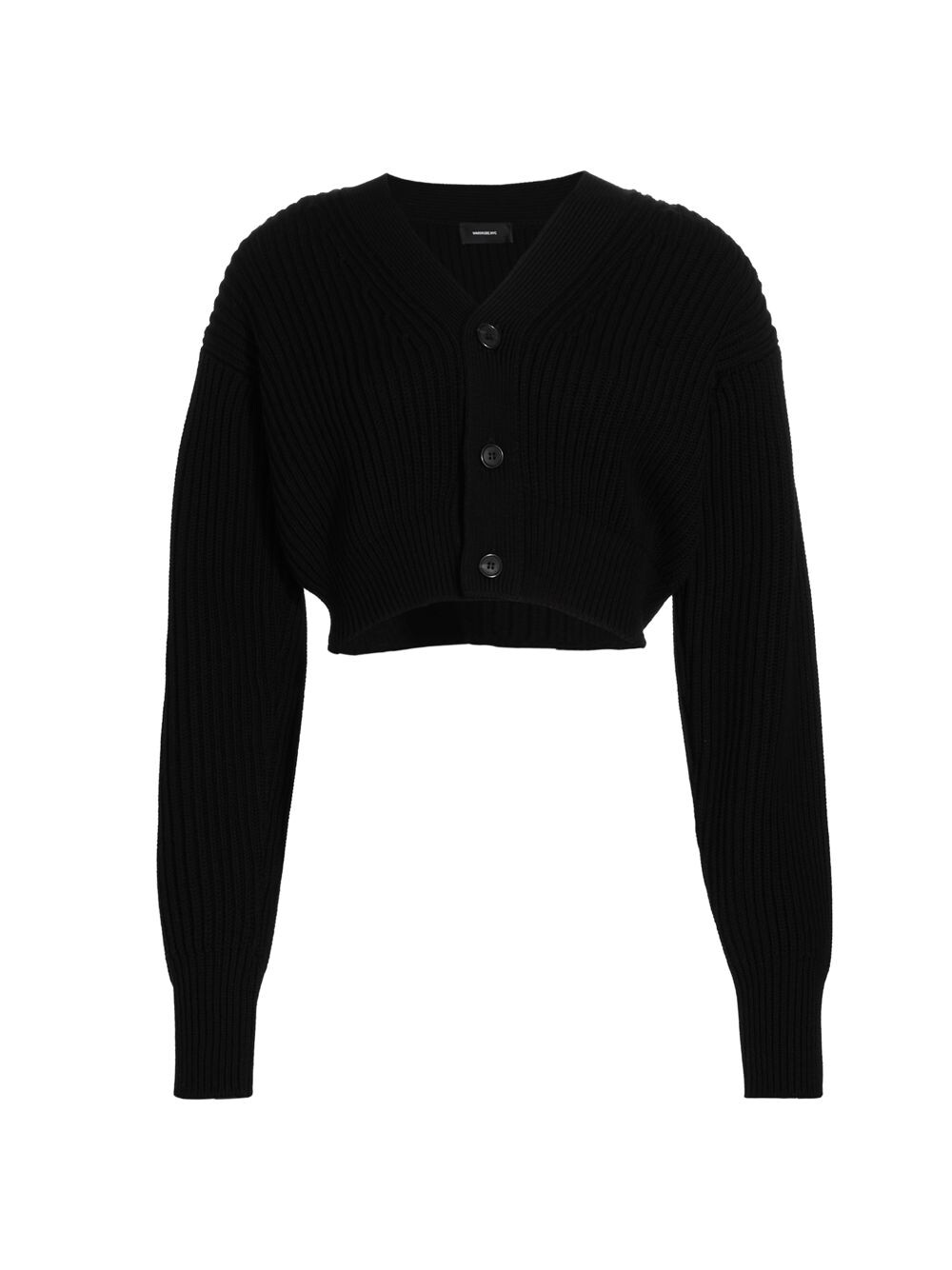 

Укороченный кардиган из шерсти мериноса WARDROBE.NYC, черный