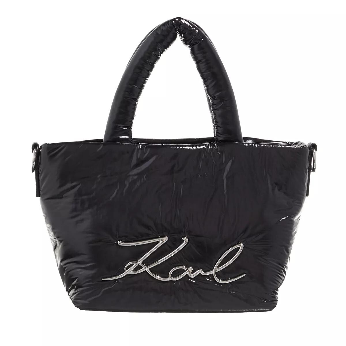 

Мягкая сумка тоут k signature sm из нейлона Karl Lagerfeld, черный