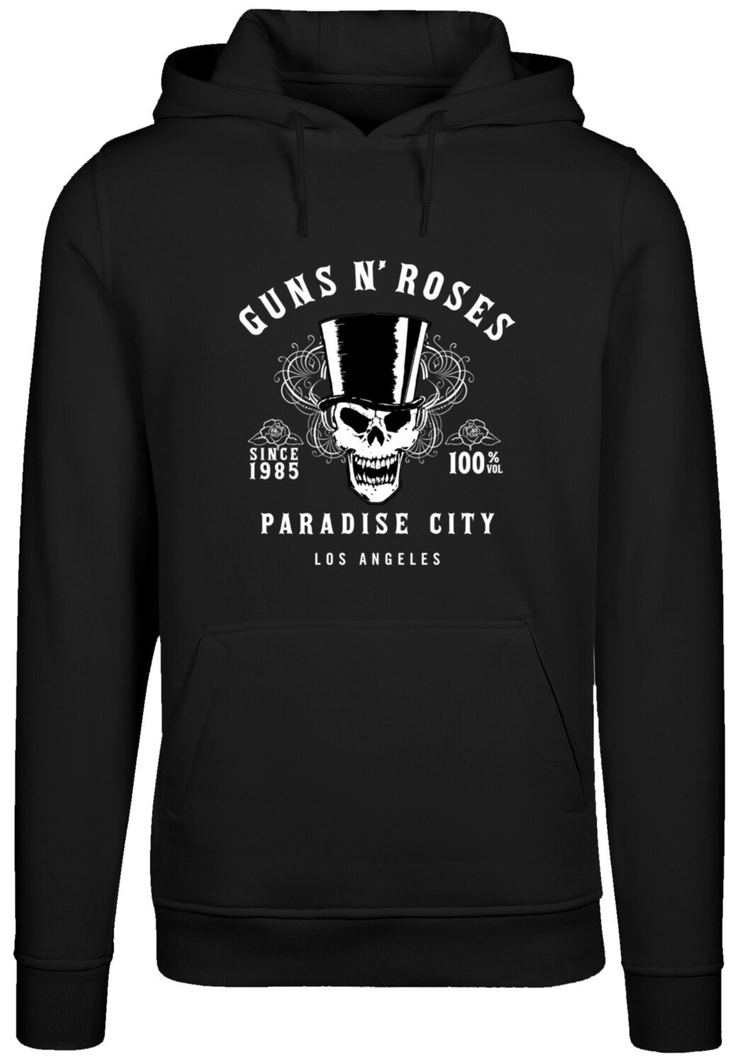 

Пуловер F4NT4STIC Hoodie Guns 'n' Roses Whiskey Label Rock Band, черный