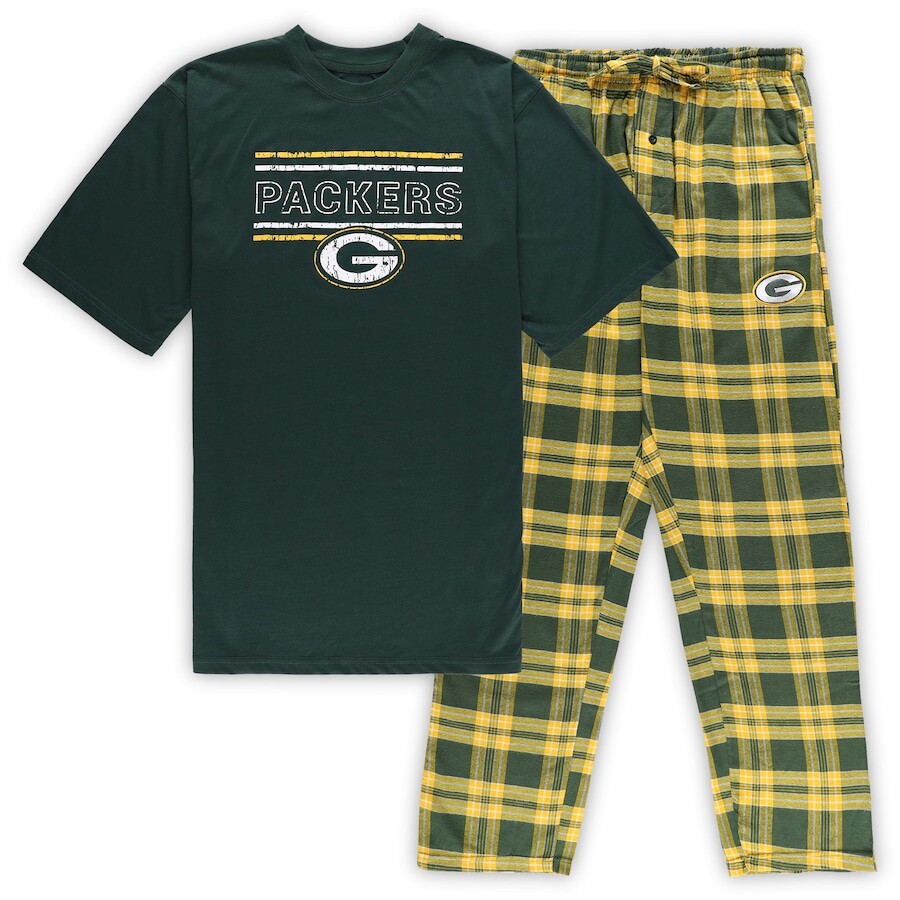 

Пижамный комплект Concepts Sport Green Bay Packers, зеленый