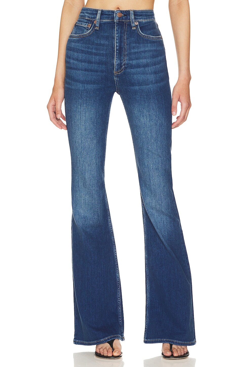 

Джинсы Rag & Bone Casey High-rise Flare, цвет Selina
